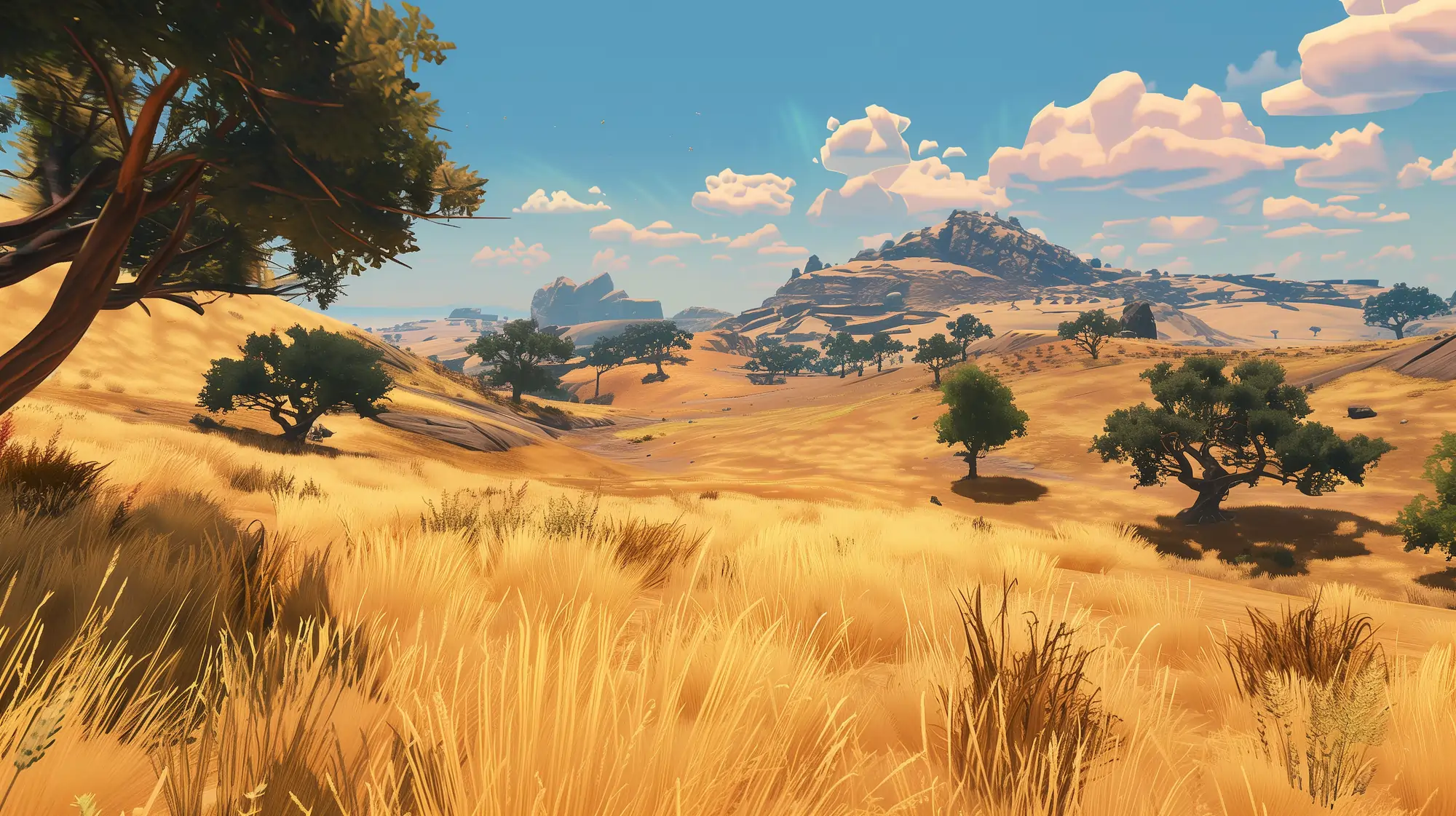 The Embersteppe region of the Woodies world